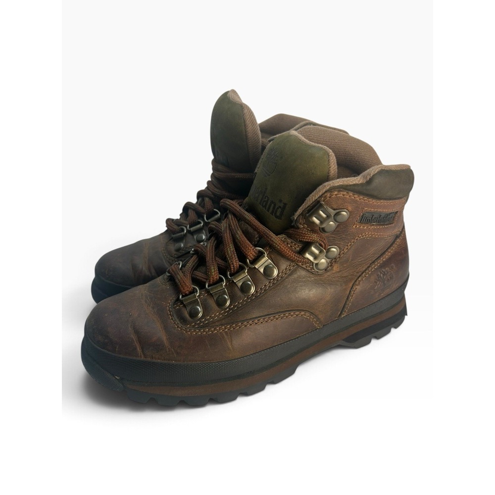 Timberland Euro Hiker Boots Womens 5 M Brown Leather Ankle Trail Hiker 95310